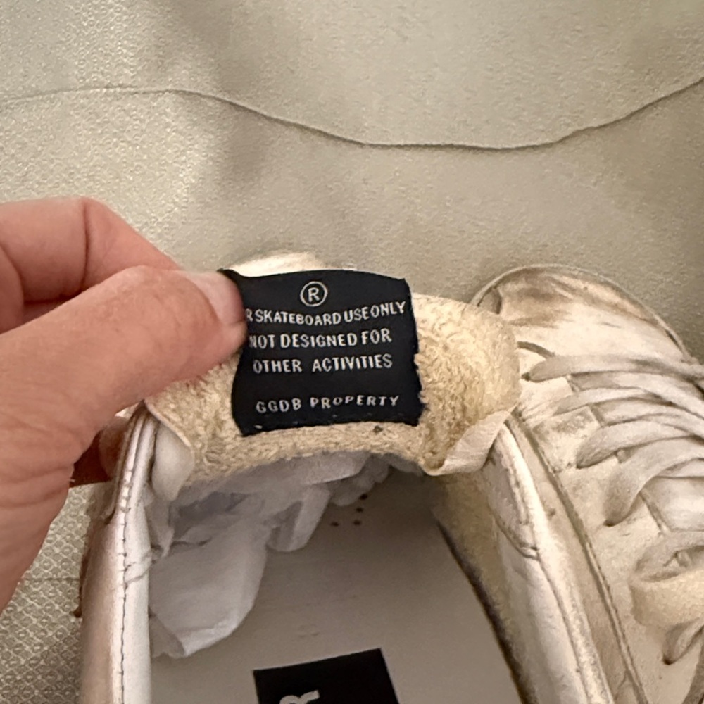 Golden Goose White and Gold Sneakers - Size 38 - Picture 6 of 13